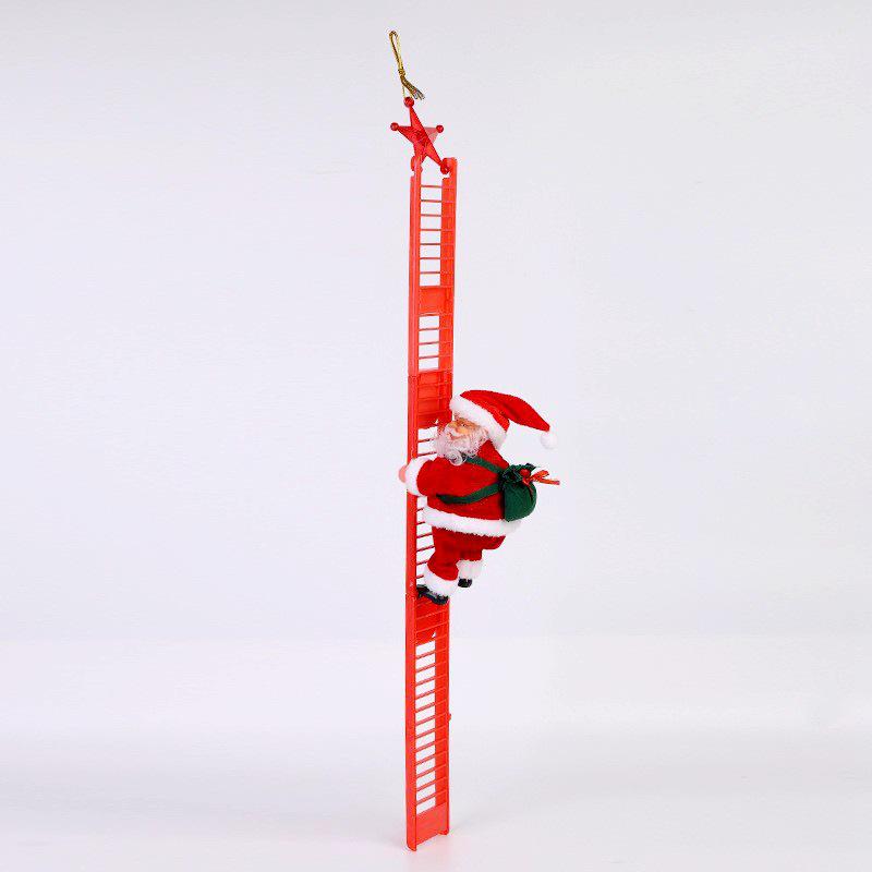 Santa Claus Climbing Ladder with Beads - Christmas Decorations & Children's Toy Gift