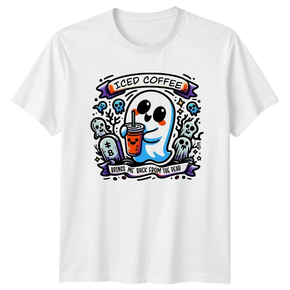 Iced Coffee Brings Me Back TShirt Coffee Lover Halloween Gift For Him And Her S