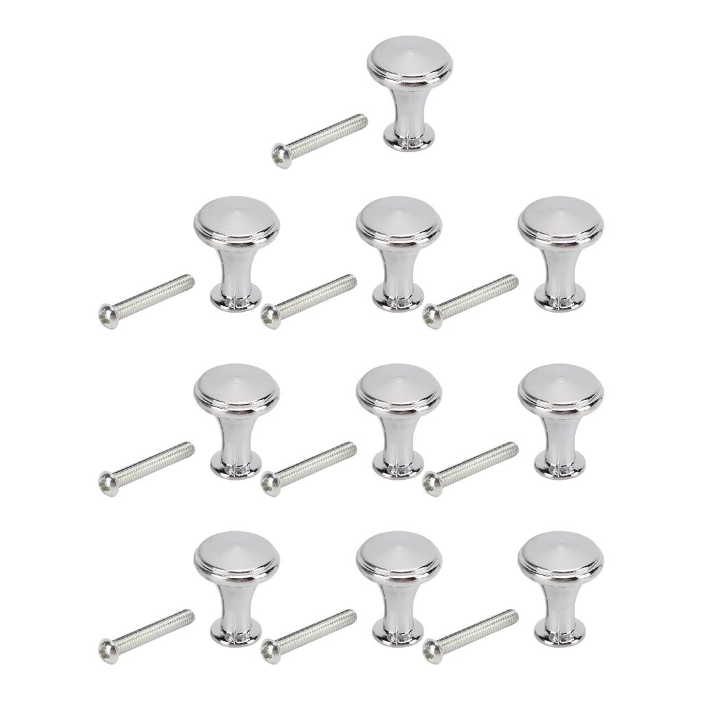 10 sad rukojetí s jedním otvorem 20x25MM Náhradní kulatá rukojeť pro zásuvku skříňky s jedním otvorem DekoraceStříbrná bílá