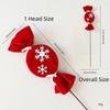 Christmas Candy Branch DIY Red and White Striped Fuzzy Yarn Lollipop Christmas Decorations Christmas Tree Ornaments
