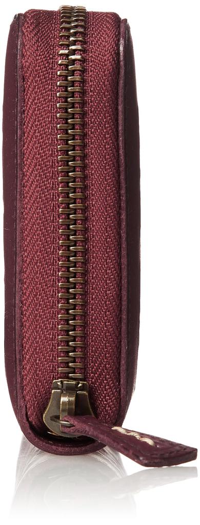Genten Round Long Bill Wine Women's Wallet, Cutwork,