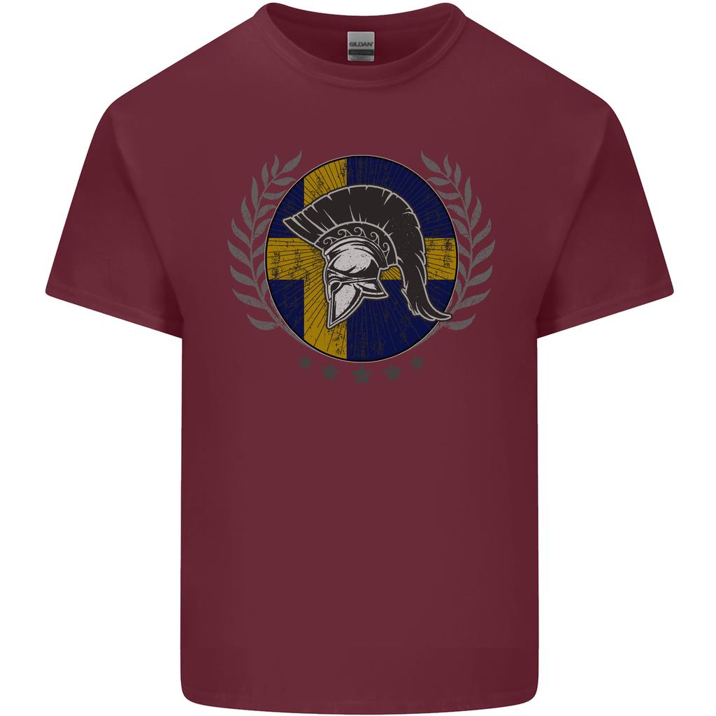 Sweden Bodybuilding Flag Gym Training Swedish Unisexs Light Cotton TShirt
