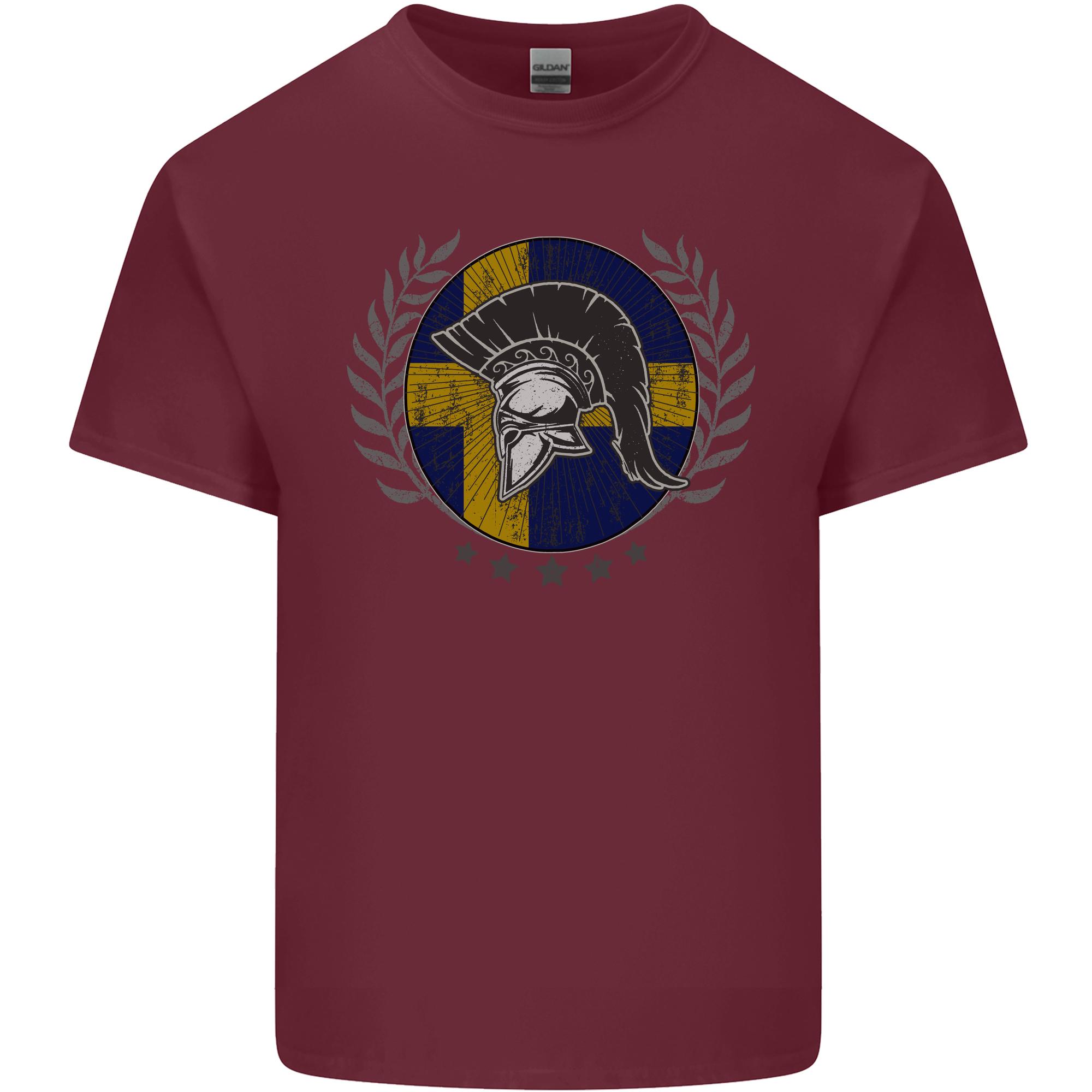 Sweden Bodybuilding Flag Gym Training Swedish Unisexs Light Cotton TShirt S