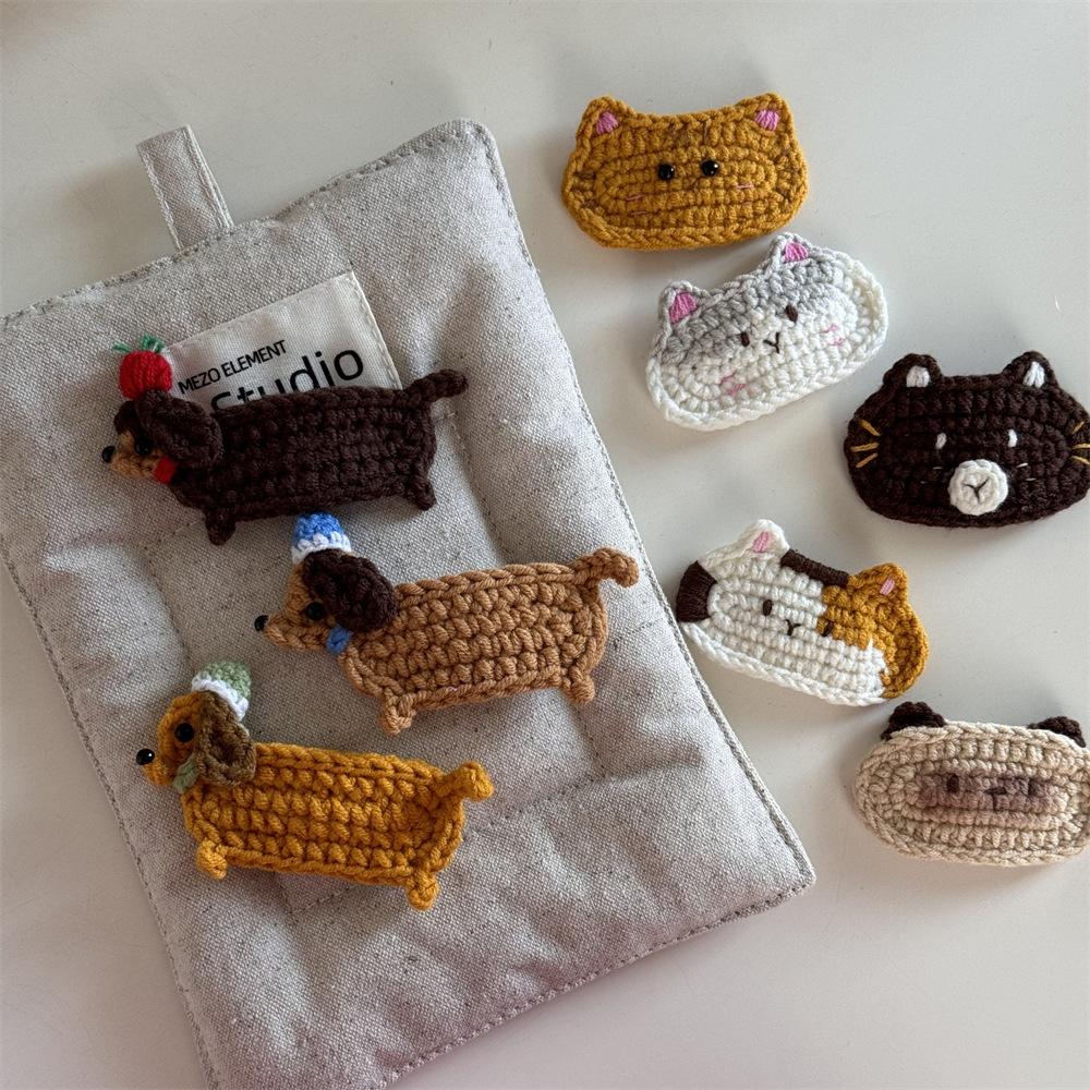Handmade Hairpins Cat Children's Hair Accessories Crochet Hair Clips  for Women & Men