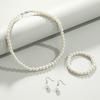 Fashion Pearl Necklace Bracelet Earrings Set , 3 - Piece Jewelry Set for Daily Office Party Wear