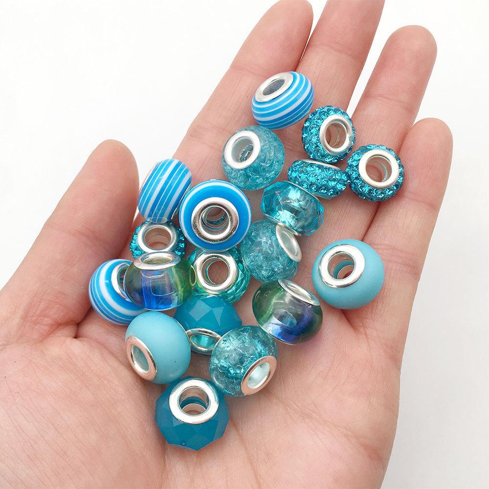 Blaues Cartoon Kinder Kristallarmband DIY Set - Handgemachtes Schmuck Geschenkset