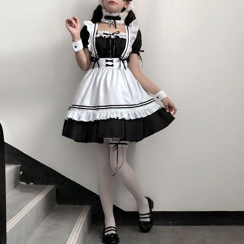 Kostým pro služebnou Cos Roztomilé šaty pro služebnou ve stylu Lolita Sexy Uniform Dámská souprava