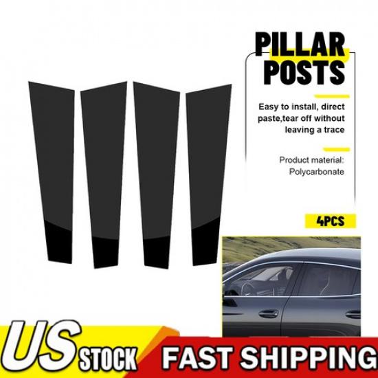 Windows Door Pillar Post Trim Cover Strip For Porsche Panamera 2009-2016 Black