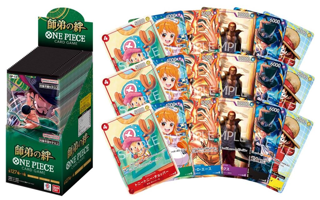 October Card Set set Bandai One Piece Card Teacher and Student Bonds "Promotion 2025" 3-pack included. Game [OP-12] (Box) 24-pack set.