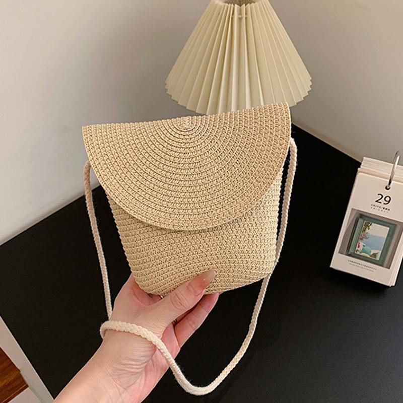 Nová malá svěží kabelka French Straw Woven Bag Taška přes rameno Taška Sen Series Pastoral Crossbody Bag Summer Bag