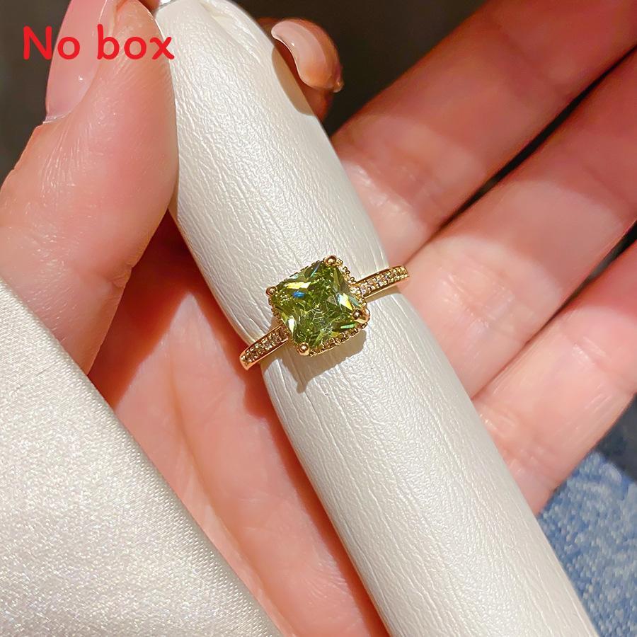 Minimalist 18k Goldplated Zircon Square Ring For Womens Casual And Office Wear