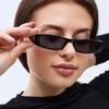 Protective Glasses 3pcs New Women Narrow Frame Square Frame Sun Glasses Simple Style UV400 Shades Black Lens Sunglasses