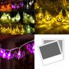 Urocze Halloweenowe Lampki LED z Fantazyjnymi Dyniami Pająkami Szkieletami na Świąteczną Dekorację Okna