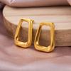 Niche Exquisite Plain Ring Earrings Light Luxury High-end Geometric Stud Earrings Simple Titanium Steel Temperament Earrings