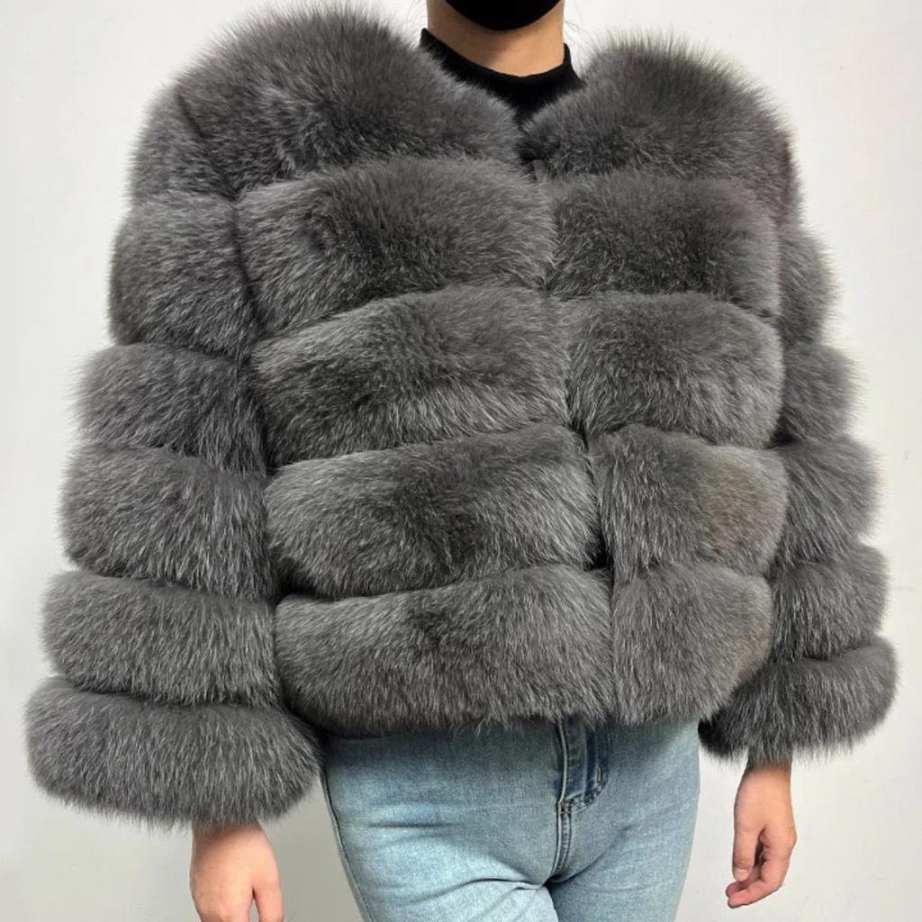 VAYLA Damenmode Kunstpelzmantel Super Heiß Herbst Winter Damen Kurze Kunstfuchs Fell Flauschige Jacke Hohe Qualität Top Damen Pelzmäntel