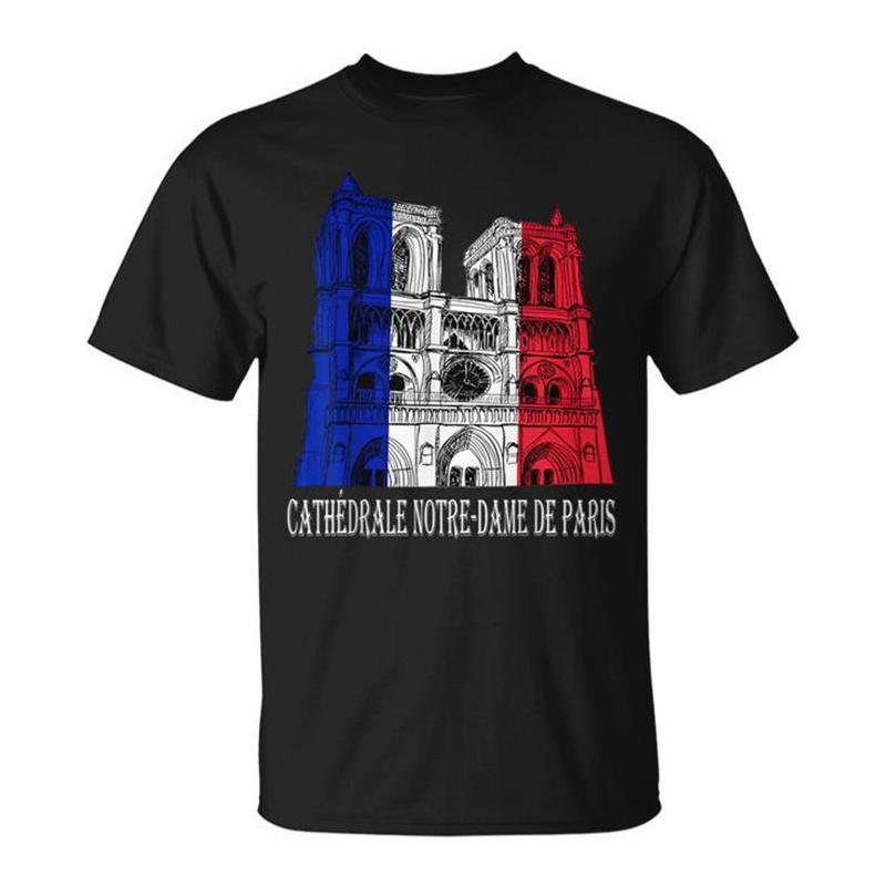 Paris Eiffel Tower Pattern Tshirt Unisex Printed France Tees Tops Unisex Summer Casual Short Sleeve French Souvenir Tshirts