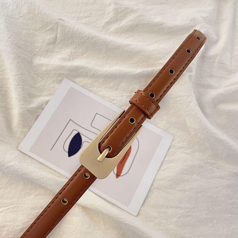 

Ретро женские летние тонкие пояса для костюма, юбки, искусственная кожа, женский джокер, декоративный пояс для отдыха, тонкий пояс для студентов, женский коричневый