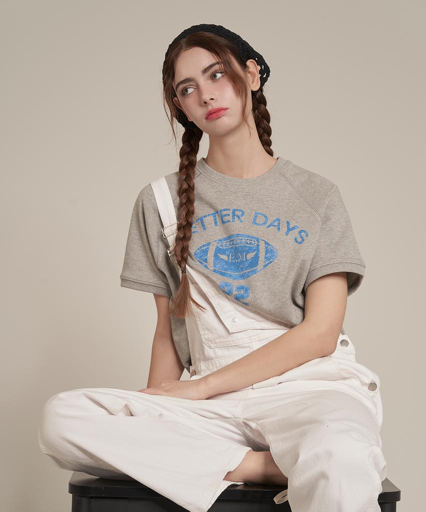 Iteoneolmomeonteu Veter Days Half Sweatshirt _ Gray