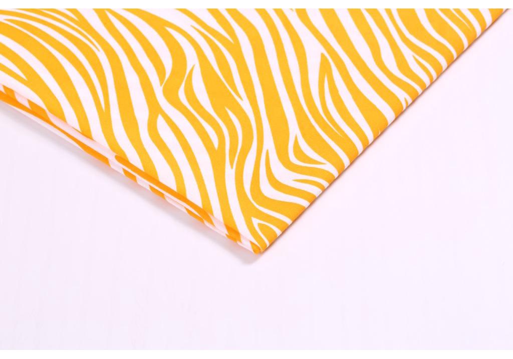 Striped Polyester Silk-Like Fabric for Women s Clothing and Slippers - Spring/Summer Designs оранжевый