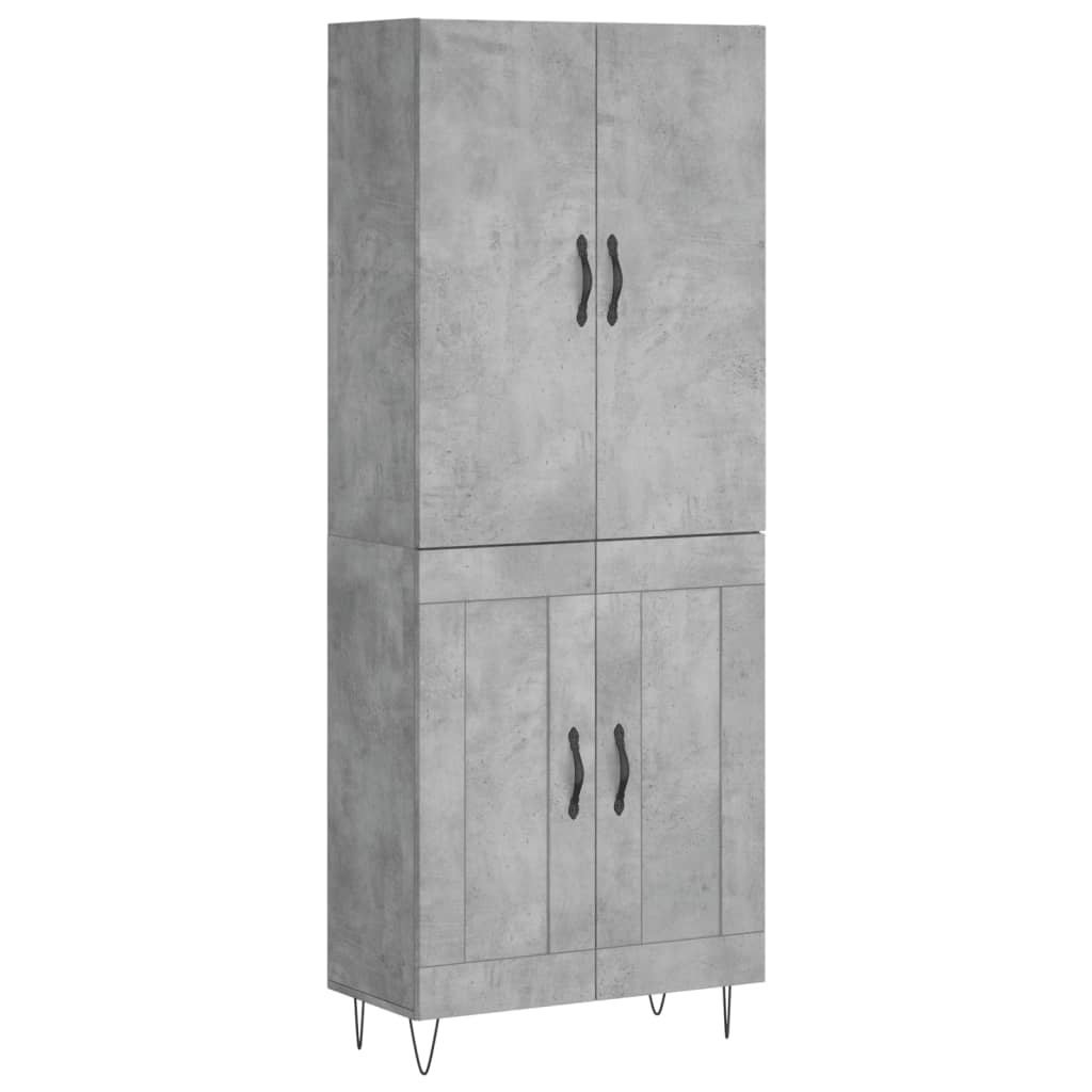 Highboard Concrete Grey 69.5 x 34 x 180 cm Particleboard