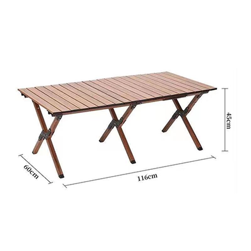 Portable Folding Roll-Up Camping Table - Easy Storage, Carbon Steel BBQ Stand.