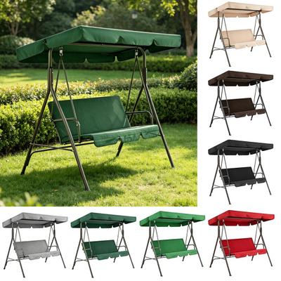 1 Set Swing Chair Canopy Patio Swing Seat Canopy And Chair Cover Waterproof Swing Canopy Replacement for 2/3 Seater Porch Swing Chair