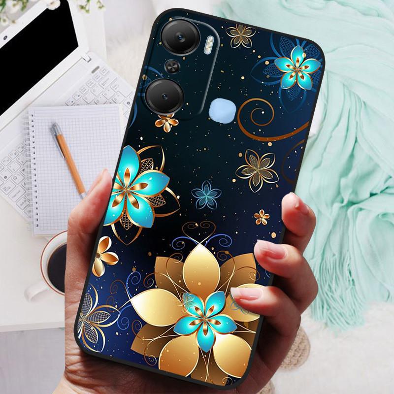 For Infinix Hot 12 Pro Case Black Cover Lion Wolf Silicone Soft Back Cases For Infinix Hot 12i Hot12 Pro / Hot 20 5G Case Shell