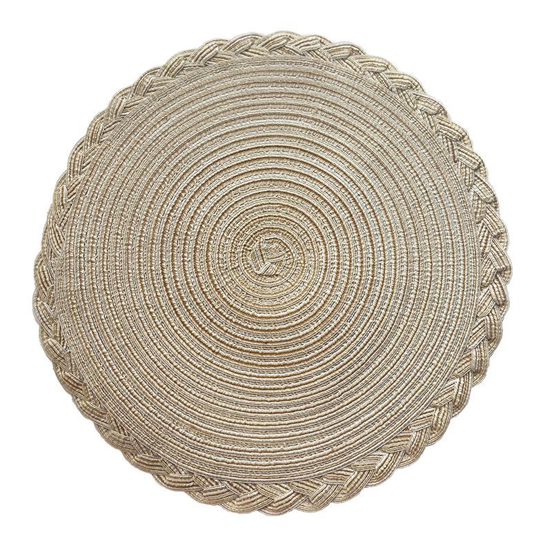 Nordic Round Cotton Yarn Placemat Lace Heat-Resistant Coaster for Daily Use