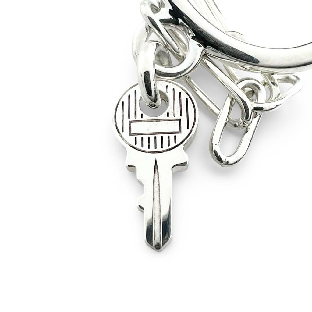 Great HERMES Ring Alpha Kelly Double Ring Silver AG925 Women Used