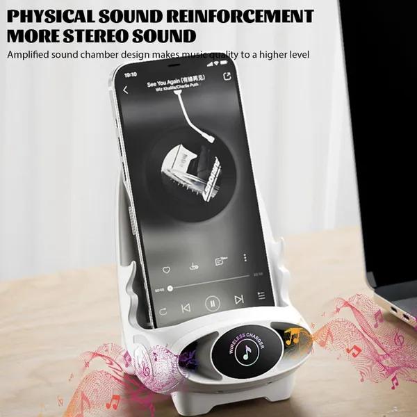 New Wireless Fast Charging Charger Stand Mini Chair Sound Portable Mobile Phone Holder Charge Dock Station