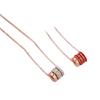 Cylinder diamond pendant titanium steel necklace