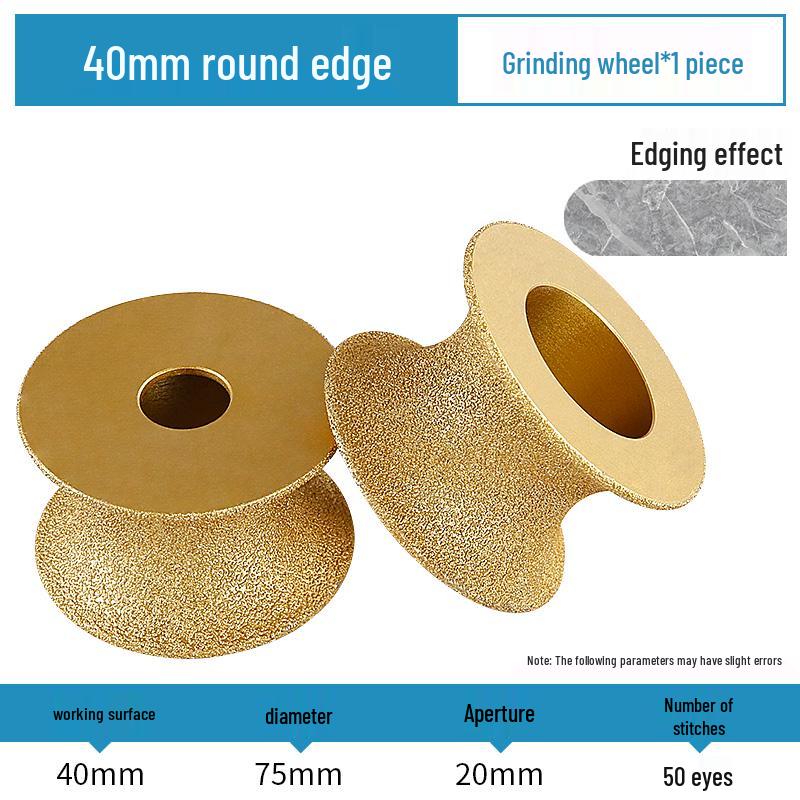 Stone Edge Grinding Wheel for French Edge Granite & Marble Tile - Trimming, Rounding, and Grooving with Angle Grinder