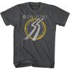 Bon Jovi "Bad Medicine" Grafica Croce Rossa Retrò T-Shirt Unisex Cotone Pesante Oversize Band Rock