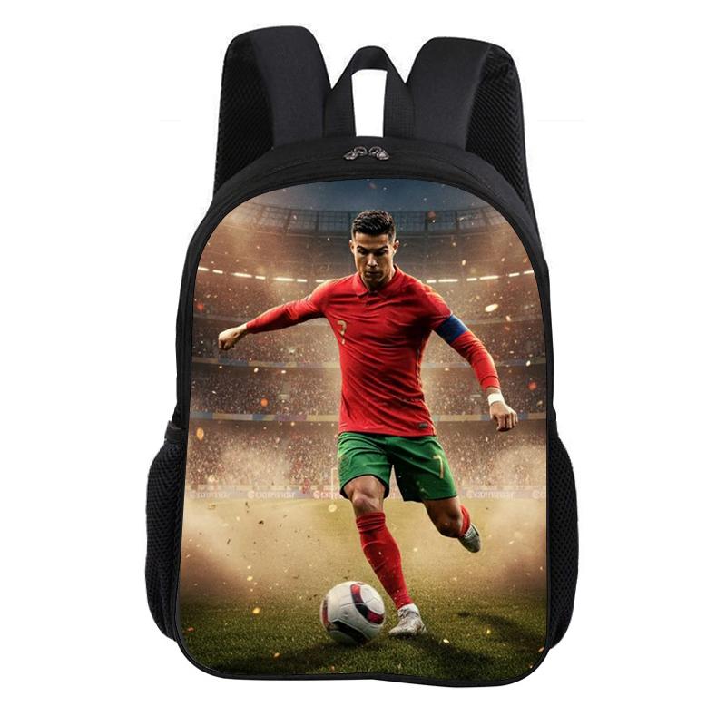 Ronaldo School Backpack CR Football Star Rucksack Child Bookbag Knapsack Fashion Schoolbag Football Sports Backpack Kids Gift