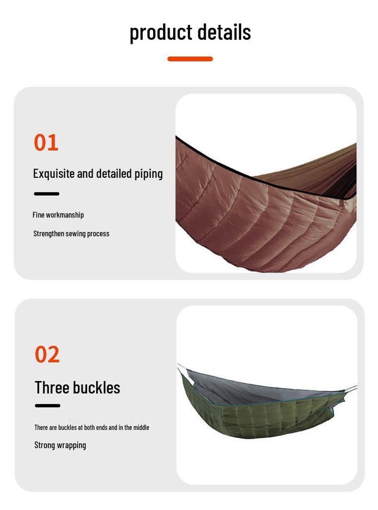 Lightweight Double Sleeping Bag Hammock: Portable, Cold-Protective, Warm Quilt for Outdoor Camping