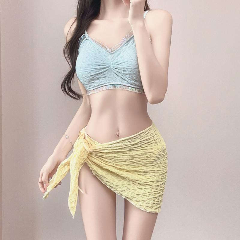 2026 Sexy Slimming Women's Three-Piece Bikini Set - Pure Desire Style Beach Swimwear