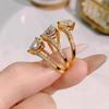 Moissanite Pear-Shaped Diamond Ring - Women's Elegant Fashion Gift