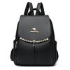 Schoolbag Leather Backpack Women's 1011 New Trendy Fashion Versatile High-end Women's Anti-theft Backpack Travel Bag