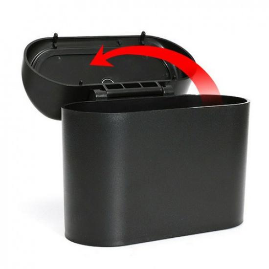 Black Car Trash Can Garbage Bin Bag Organizer Storage Box Universal Waterproof