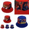 Spider Man Cartoon Printed Kids Fisherman Hat With Sun Protection For Outdoor Play
