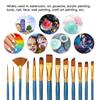 13pcs Professional Paint Brushes Set Nylon Hair Wooden Handle Artist Paintbrushes for Children Adults Beginners for