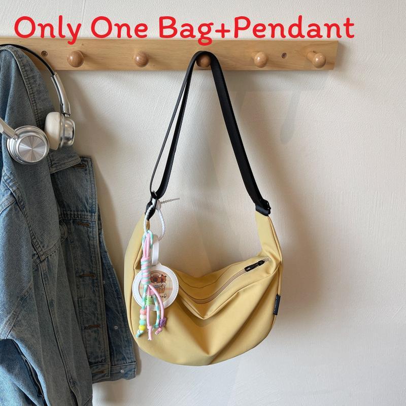 Nylon Messenger Bag For Women With Zipper Closure And Inner Pocket For Daily Use