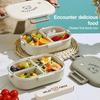 Pusryčių dėžutė BPA nemokama mikrobangų krosnelėje, didelė talpa, nepralaidi Bento Box nešiojama padalinta maisto laikymo talpa