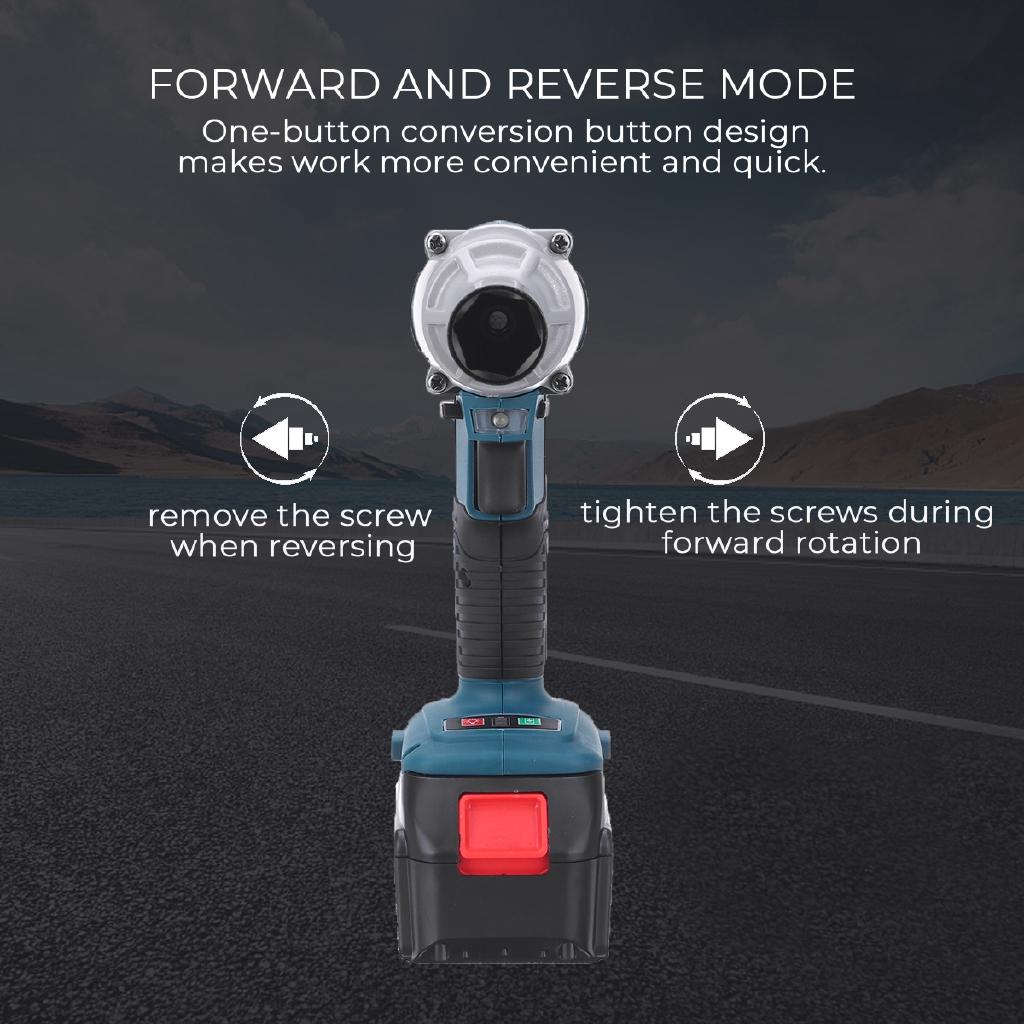 128VF/98VF Electric Impact Wrench Drill 320Nm Cordless Screwdriver Socket Wrench Li Battery Hand Drill Power Tools