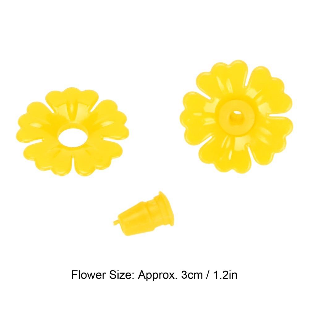 30Sets Durable Hummingbird Feeder Flowers Bright Colors Plastic Bird Feeder Replacement Parts Stable Structure