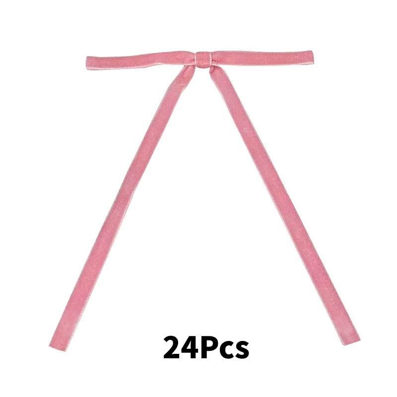 

Bow Ribbon Velvet Tie Christmas Tree Decorations Hanging Holiday Decorations роза розовый