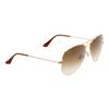 Ray Ban Aviator Gradient Light Brown Pilot Unisex Sunglasses Rb3025 001 51 62