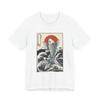 Koi Fisch Welle T-Shirt | Japanisches Poster im Anime-Stil, Glückskarpfen T-Shirt und Kinderhemd