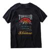 Coolmind YA007 100% Cotton Big Size Cool Traveller Print Men T Shirt Exclusive Graphic Loose Men Tshirt Cotton Tee Shirts Man