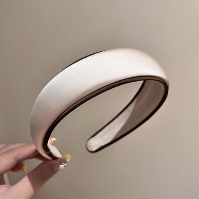 Mode Junge Dame Schwamm Haarband Stirnband Vintage Hohe Qualität Haaraccessoires Einfarbig Koreanischer Stil Urlaub